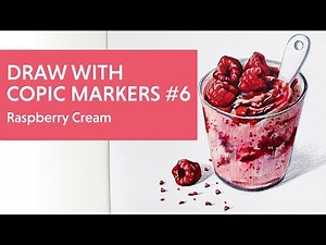 Drawing Raspberry Cream with Copics | Coloring with Copic Markers