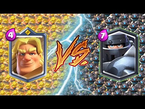 GOLDEN KNIGHT Vs MEGA KNIGHT - Clash Royale Challenge #318