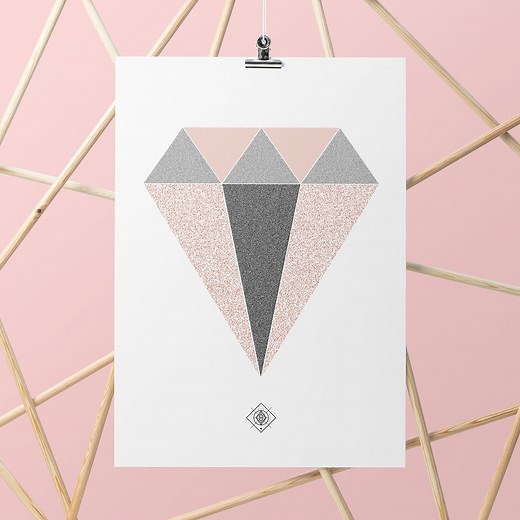 Geometric Diamond Free Printable • Little Gold Pixel