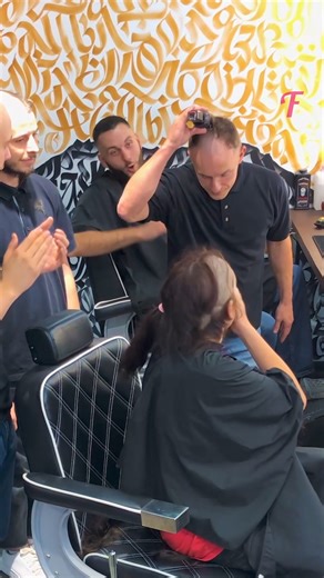 3M views · 4.3K reactions | Barbers shave heads with kind girl. | Tips & Tricks | Facebook