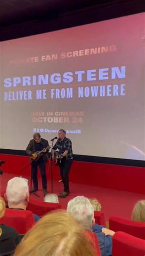 #springsteendelivermefromnowhere A special Fan Premiere organised by Danny Peacock and Tom McCormack with support from Disney Studios Ireland, managed to get a full house of Ireland’s Bruce Springsteen fans into the Light House Cinema Dublin! Proceeds raised on the night went to the Light of Day foundation. In keeping with the phenomenal movie, Springsteen Deliver Me From Nowhere, Nigel and Tom performed Atlantic City. We will listen to Nebraska on a completely new level. Thank you for letting u