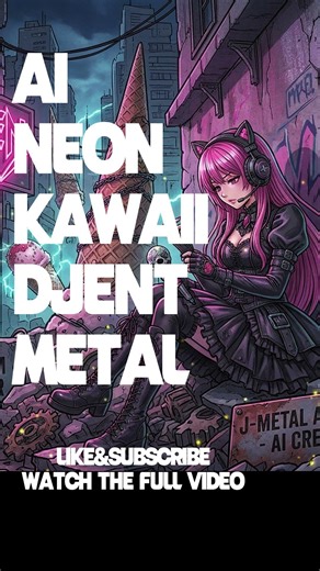 AI Neon Kawaii Djent Metal 【FFO: BABYMETAL, Passcode, 】#sunoai #kawaiimetal