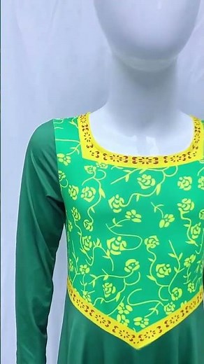 Halloween Shrek Monsters Princess Fiona Cosplay Costume Stage Performance Clothes Green Long Dress