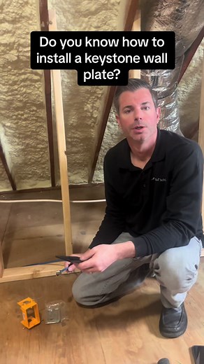 Do you know how to install a keystone wall plate? #fiberoptic #fiberoptics #foryou #viral