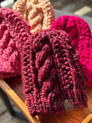 Scarlet Red Merino Wool Cable Knit Beanie - Etsy