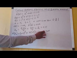 THE BISECTION METHOD: How to Solve Algebraic Equations using the Bisection Method.