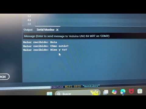 Experimentación del envío de mensajes desde el dashboard hacia el monitor serial del Arduino IDE
