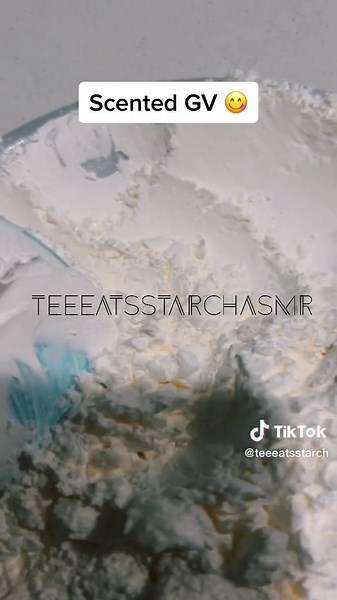 GV scented pure starch 🤤 #cornstarchasmr #asmrsounds #cornstarch #cornstarcheating #purecornstarch #cornstarchsqueaks