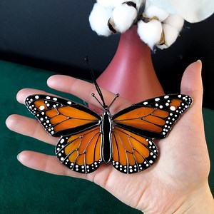 Monarch Butterfly Suncatcher, Stained Glass Window Hangings, Unique Mother's Day Gift, Gift for Mom, Handmade Home Decor, Modern Wall Art - Etsy