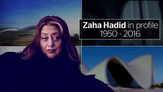 Zaha Hadid in profile
