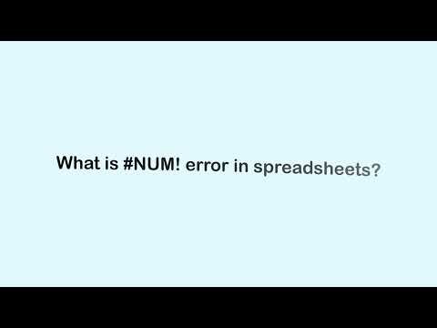 What is #NUM! error in spreadsheets?