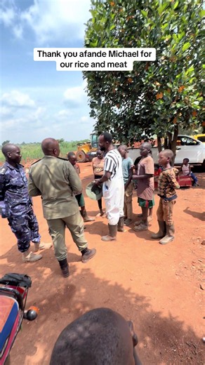 Thank you afande Michael for our rice and meat | rice