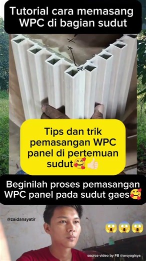 ternyata begini cara memasang WPC panel di bagian sudut.#videoviral #tahukahkamu #tutorial #storywa