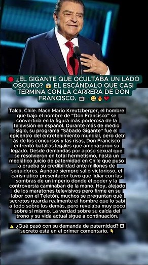 🔴 ¿Quién es el verdadero Don Francisco 📺 Poder, juicios y el final de Sábado Gigante