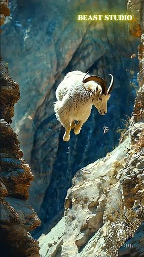 Goat Falls from Cliff, Floats in Strong Winds! 🐐💨 | Incredible Animal Feat #wildlife
