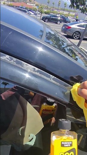 Removing stubborn adhesive from car doors