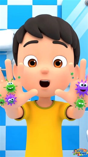 Stop Dirty Hands! 🦠 Kids Handwashing Song | Fun 3D Germ Clean