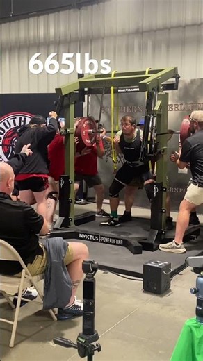 Gabriel Sleenhof 665lbs #powerlifting #squat #spf