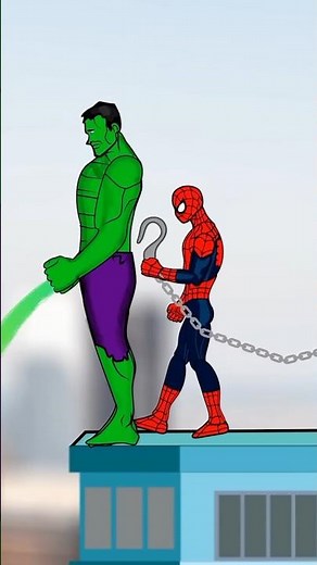 hulk vs spider man ki funny Animation short video #animation #youtubeshorts #hulksmash #cartoon