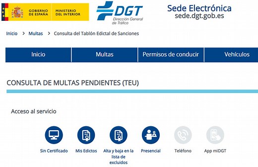 TESTRA DGT: Consultar multas que no se te han notificado