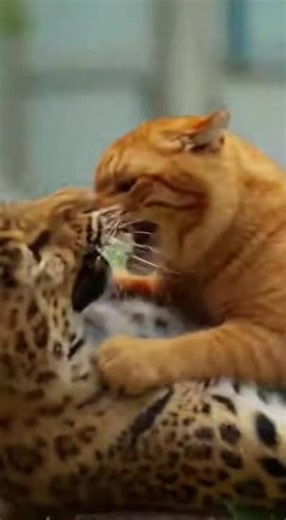 Hero Cat Fights Leopard to Protect Kittens! 😾🐆