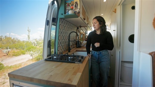 9.6K views · 169 reactions | Compact Luxury: Their Fully Equipped Camper Van | Tiny Home Tours | Facebook