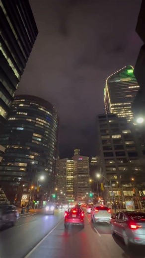 Night Drive Downtown Toronto #youtubeshorts #traveladventures #torontolife #travel
