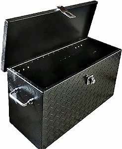 24 Inch Black Diamond Plate ATV UTV Aluminum Tool Box Universal Fit