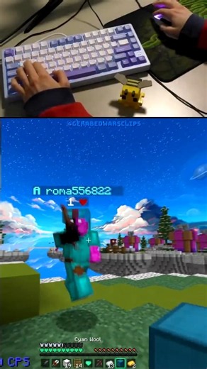 Minecraft Bedwars ASMR ⌨️ #shorts