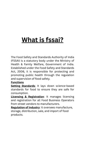 fssai food safety and standard authority of India