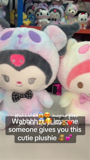 cute Gradient Sanrio Plush Toys (40cm-80cm) Soft Kuromi,Melody,Cinnamoroll Doll Gift. Premium PP Cotton, Pastel Tie-Dye Design, Perfect for Gifting.🧸🩷 #cinnamoroll #melody #Kuromi #staffedtoy #plushies