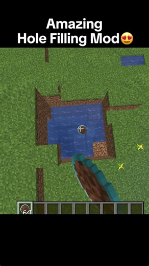 Minecraft Satisfying Hole Filling Mod 😍 #minecraft #factsaboutminecraft #minecraftfacts