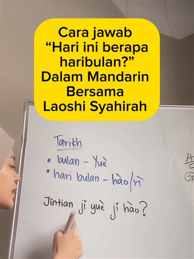 Belajar Bahasa Mandarin secara Percuma bersama Laoshi Syahirah