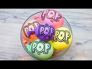 Making Slime with Balloons & Glitter Slime Coloring! Most Satisfying Slime ASMR Video #1!