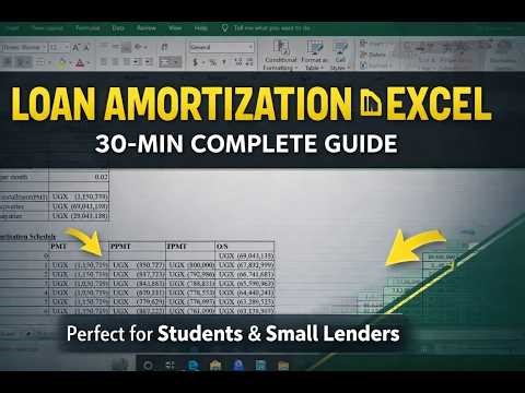 Loan Amortization in Microsoft Excel | 30-Min Complete Guide for Students & Small Lenders