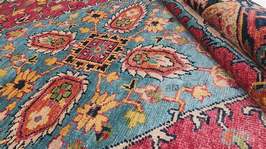 Hand Knotted Persian Wool Rug 8x10: Vintage Persian Serapi Design - Etsy