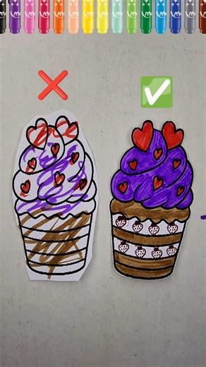Messy vs Perfect Ice Cream Coloring Challenge