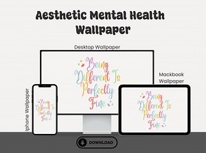 Mental Health Wallpaper, Positive Quote (PNG Digital Download) - Etsy