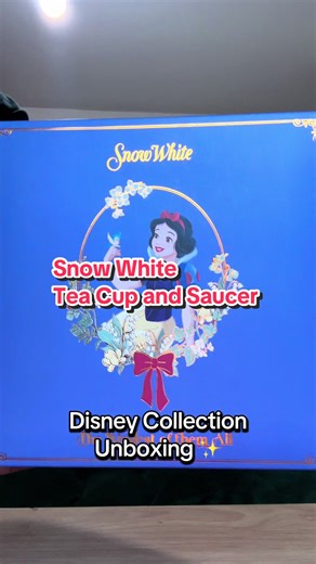 Disney Collection Unboxing! 💙Disney friends this is the Snow White tea cup and Saucer! It’s so beautiful and the colour is so magical ✨✨This is perfect for your favourite brew or even for display as part of your Disney Collection! Comment your favourite Disney Princess 🥰#disneycollection #disney #snowwhite #disneytiktok #disneycollectionunboxing