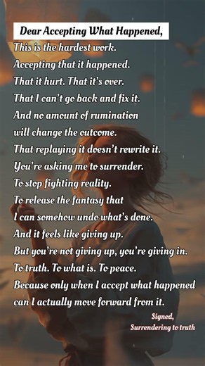 Dear self acceptance | How to Accept You Can’t Change the Past #healingquotes #selfquotes #deepquote