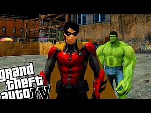 ROBIN VS HULK - EPIC BATTLE (Grand Theft Auto IV - Superhero Mod)