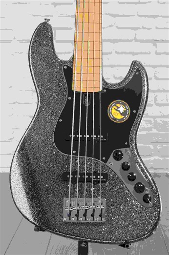 Sire Marcus Miller V7 2nd Generation Alder 5-string Fretless Electric Bass Guitar - Sparkle Black