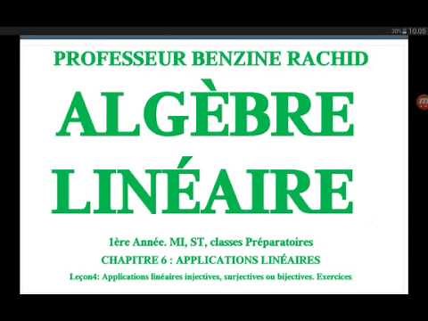 ALGÈBRE LINÉAIRE CHAPITRE6 LEÇON4