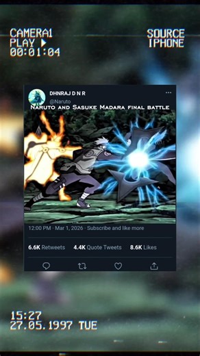 Naruto and Kakashi Madara battle #naruto #anime