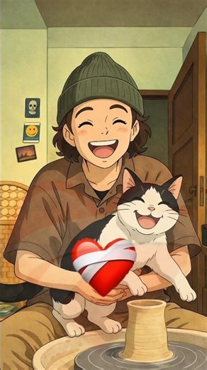 Naughty Cat Made Pottery 😍❤️