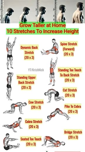 Height Growth exercise At home 🏡💥