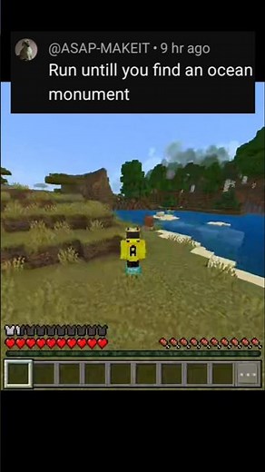 | Running Until I Find Ocean Monument | #minecraft #shorts #viral