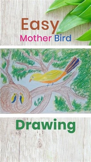 Easy Bird Drawing Outline 🐦 | Simple Nature Scenery Drawing for Beginners | Art Kotha #drawing