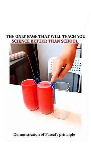 UNIVERSE | SCIENCE | TECHNOLOGY on Instagram: "Ever wondered how pressure works in liquids? This simple experiment shows Pascal’s Principle in action 💡 When pressure is applied to a confined fluid, it gets transmitted equally in all directions — no matter the shape of the container. That’s the same principle behind hydraulic lifts, car brakes, syringes, and heavy machines 🚗⚙️ 💥 Simple experiment 🧠 Big brain science 🎥 Visual learning = instant understanding . . . . . . DM for credit/removal 