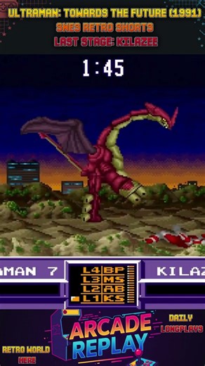 🎮 Ultraman: Towards the Future (1991) – SNES Retro Shorts | Last Stage: Kilazee (Final Battle) #snes